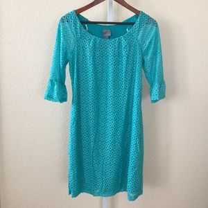 Rabbit Rabbit Rabbit Eyelet Dress Aqua Medium